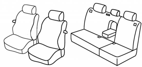 presvlake za sjedala odgovaraju za VW Polo 4, 2002>2009 - 3 vrata