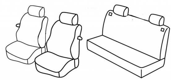 seat covers compatible for VW Polo 4, 2002>2009 - 3 door