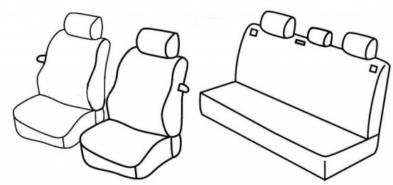 seat covers compatible for VW Polo 4, 2002>2009 - 3 door