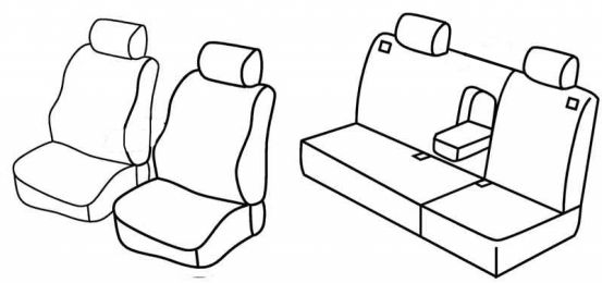 presvlake za sjedala odgovaraju za VW Polo 4, 2002>2009 - 5 vrata