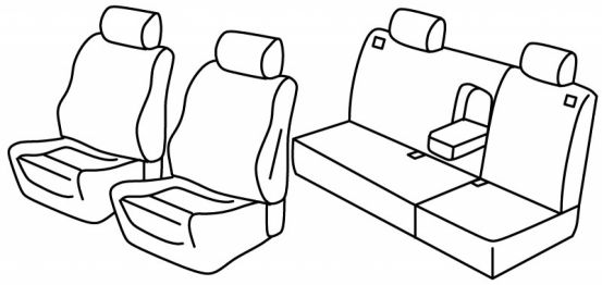 seat covers compatible for VW Polo 4, 2002>2009 - 5 door