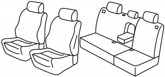 seat covers compatible for VW Polo 4, 2002>2009 - 5 door