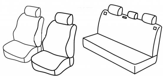 seat covers compatible for VW Polo 4, 2002>2009 - 5 door