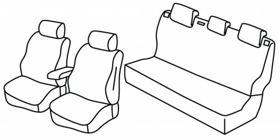 seat covers compatible for VW Polo, 2009>2014, 2014>2017 - Trendline, Family - 5 door