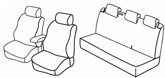 presvlake za sjedala odgovaraju za VW Polo, 2009>2014 - Comfortline - 5 vrata