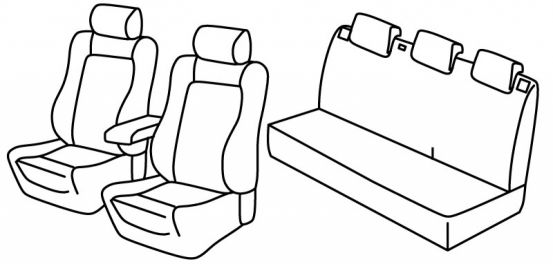presvlake za sjedala odgovaraju za VW Polo, 2009>2014 - Highline - 5 vrata