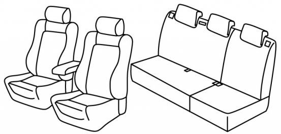 presvlake za sjedala odgovaraju za VW Polo, 2009>2014 - Highline - 5 vrata