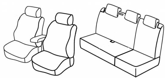 seat covers compatible for VW Polo, 2009>2014 - Trendline - 5 door