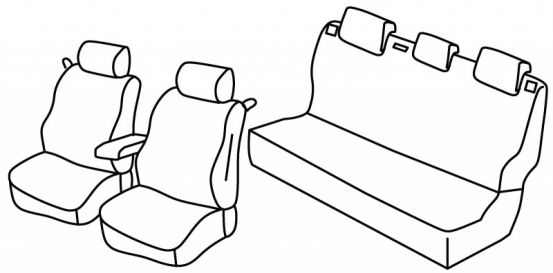 seat covers compatible for VW Polo, 2014>2017 - Trendline, Family - 3 door