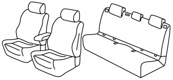 seat covers compatible for Volkswagen Polo, 2017> - Comfortline - 5 door