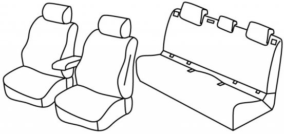 presvlake za sjedala odgovaraju za Volkswagen Polo, 2017> - Trendline - 5 vrata