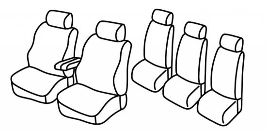 seat covers compatible for Volkswagen Sharan, 2000>2010