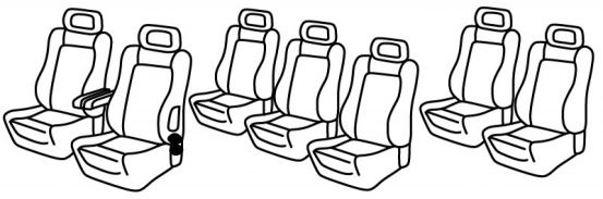 presvlake za sjedala odgovaraju za VW Sharan, 2000>2010 - 5 vrata
