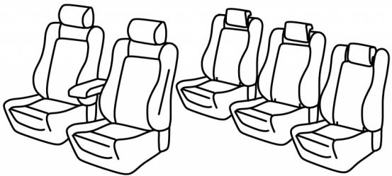 presvlake za sjedala odgovaraju za VW Sharan 2, 2010> - Comfortline / Highline - 4 vrata