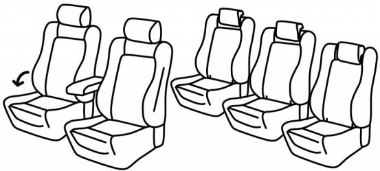 seat covers compatible for VW Sharan 2, 2010> - Comfortline / Highline - 4 door