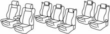 presvlake za sjedala za VW Sharan 2, 2010> - Comfortline / Highline - 4 vrata