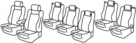 seat covers compatible for VW Sharan 2, 2010> - Comfortline / Highline - 4 door