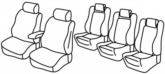 presvlake za sjedala odgovaraju za VW Sharan 2, 2010> - Trendline - 4 vrata