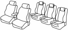 presvlake za sjedala za VW Sharan 2, 2010> - Trendline - 4 vrata
