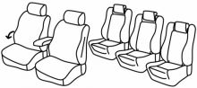 presvlake za sjedala za VW Sharan 2, 2010> - Trendline - 4 vrata