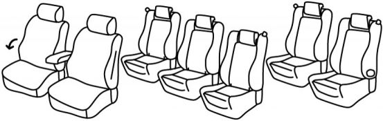 seat covers compatible for VW Sharan 2, 2010> - Trendline - 4 door