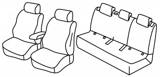 presvlake za sjedala odgovaraju za Volkswagen T-Cross, 2019> - 5 vrata
