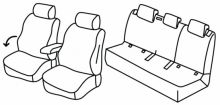 presvlake za sjedala za VW T-Cross, 2019> - R-line, Style - 5 vrata