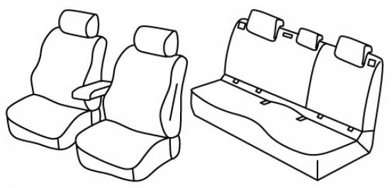 seat covers compatible for VW T-Roc, 2017>2025 - 5 door