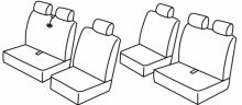 presvlake za sjedala za Volkswagen T4, 1996>2001