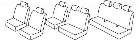 presvlake za sjedala odgovaraju za Volkswagen T4, 1996>2003