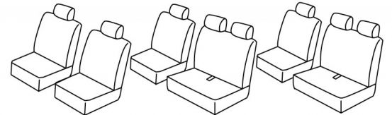 presvlake za sjedala odgovaraju za VW T4, 1996>2003