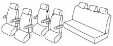 presvlake za sjedala za VW T4, 1996>2003