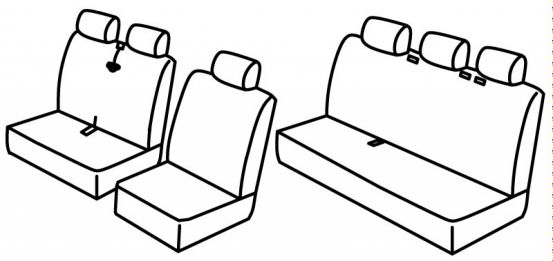 presvlake za sjedala odgovaraju za VW T5, 2003>2015