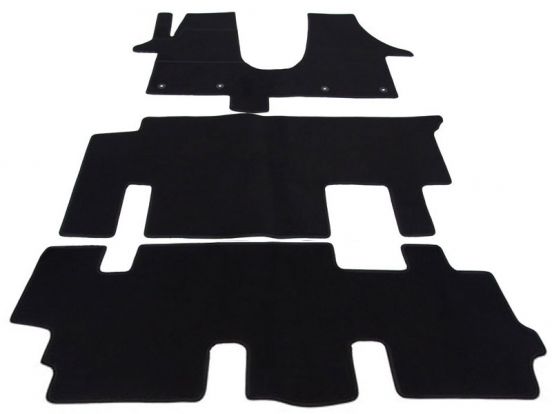 tekstilni tepih za unutrašnjost odgovara za VW T5/T6, 2003>2015 i 2015>2019, 3 reda