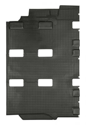 rubber mat compatible for VW T5/T6 Caravelle / Eurovan / Kombi / Shuttle 05> & 15>, short & long, 2-part, only 2nd row - ON SALE UNTIL STOCK LASTS