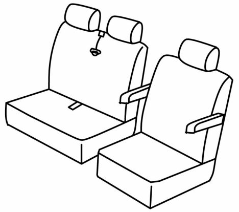 presvlake za sjedala odgovaraju za Volkswagen T5, 2010>2015, 2015>