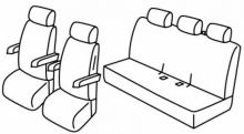 seat covers for VW T5/T6, 2015>2021 - Multivan/ Caravelle