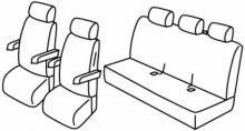 presvlake za sjedala za VW T5/T6, 2015>2021 - Multivan/ Caravelle