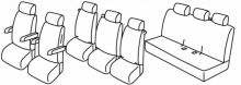 presvlake za sjedala za VW T6, 2015> - Caravelle