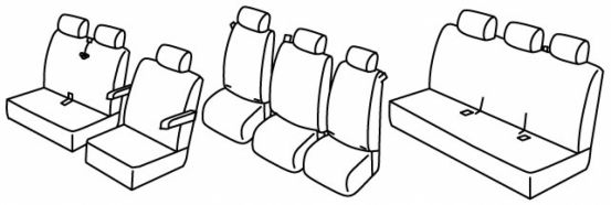 seat covers compatible for VW T6, 2015>2024 - Caravelle
