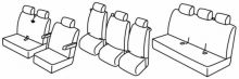presvlake za sjedala za VW T6, 2015>2024 - Caravelle