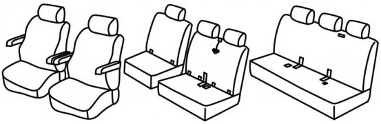 presvlake za sjedala odgovaraju za VW T6.1, 2021>2024