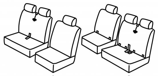 presvlake za sjedala odgovaraju za VW T6.1, 2021> - Facelift