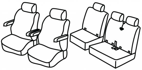 presvlake za sjedala odgovaraju za VW T6.1, 2021> - Facelift