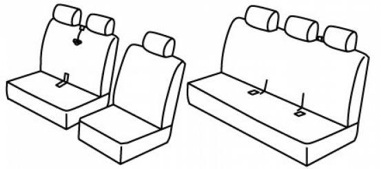 presvlake za sjedala odgovaraju za VW T6.1, 2021> - Facelift