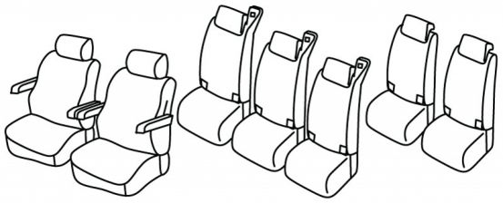 presvlake za sjedala odgovaraju za VW T7, 2021> - Multivan