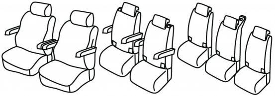 presvlake za sjedala odgovaraju za VW T7, 2021> - Multivan
