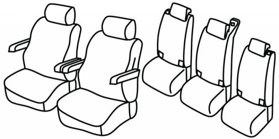 presvlake za sjedala odgovaraju za VW T7, 2021> - Multivan