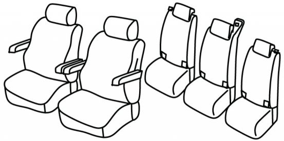 seat covers compatible for VW T7, 2021> - Multivan