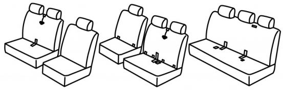 presvlake za sjedala odgovaraju za VW T6.1, 2021> - Facelift
